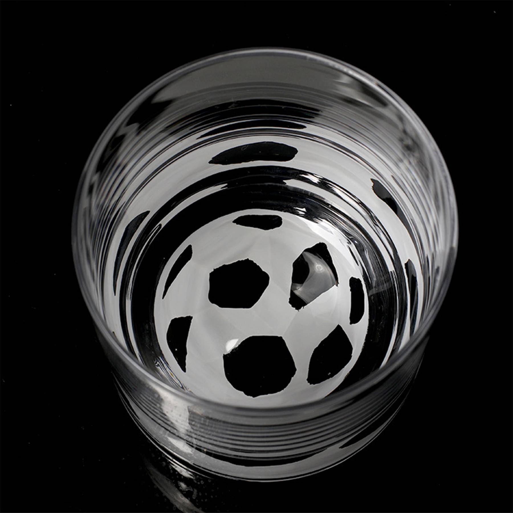 Glass Soccer Cow Spot Cup 5