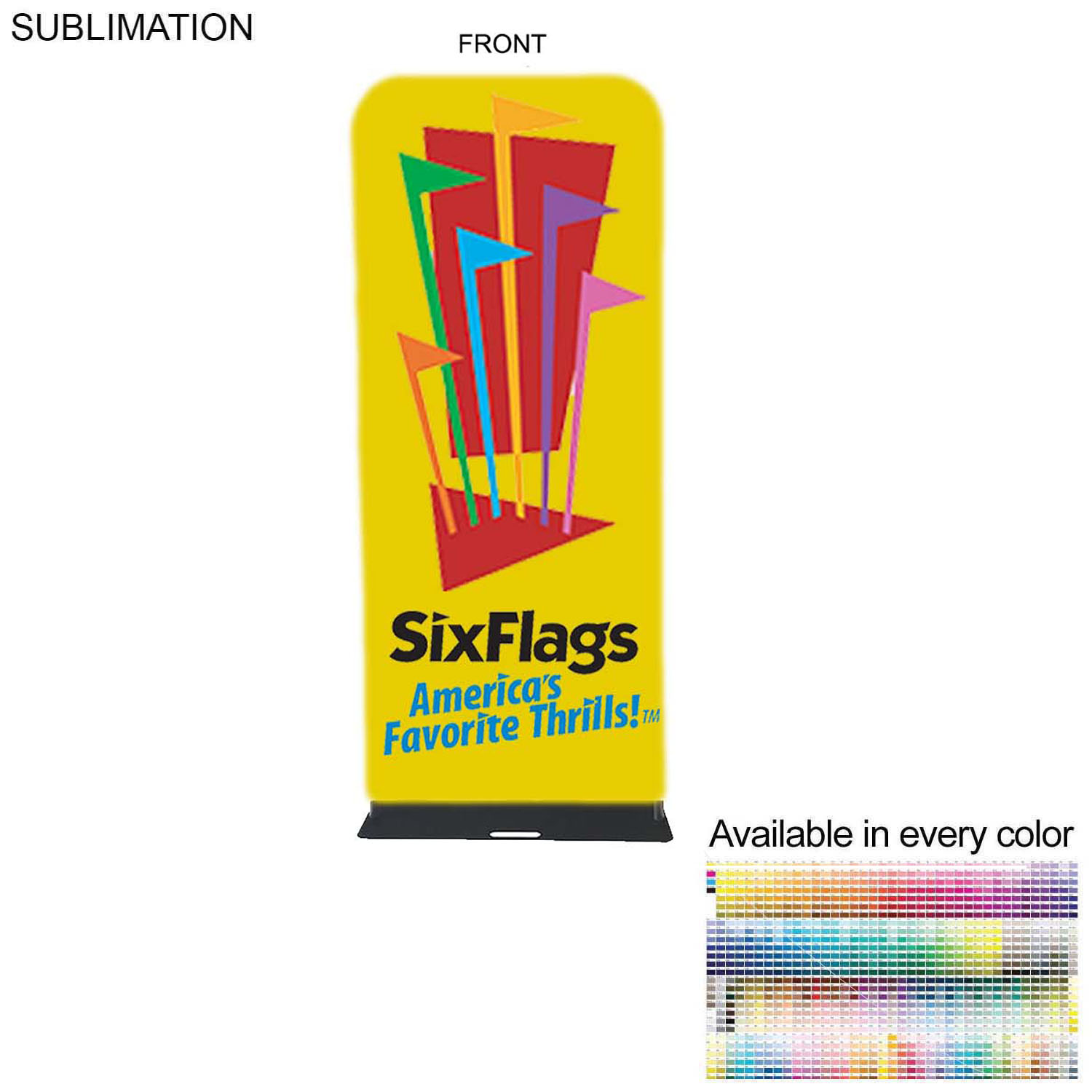 48Hr Quick Ship - Event package, 3'W Fabric banner and Premium 6' tablecloth closed back 14