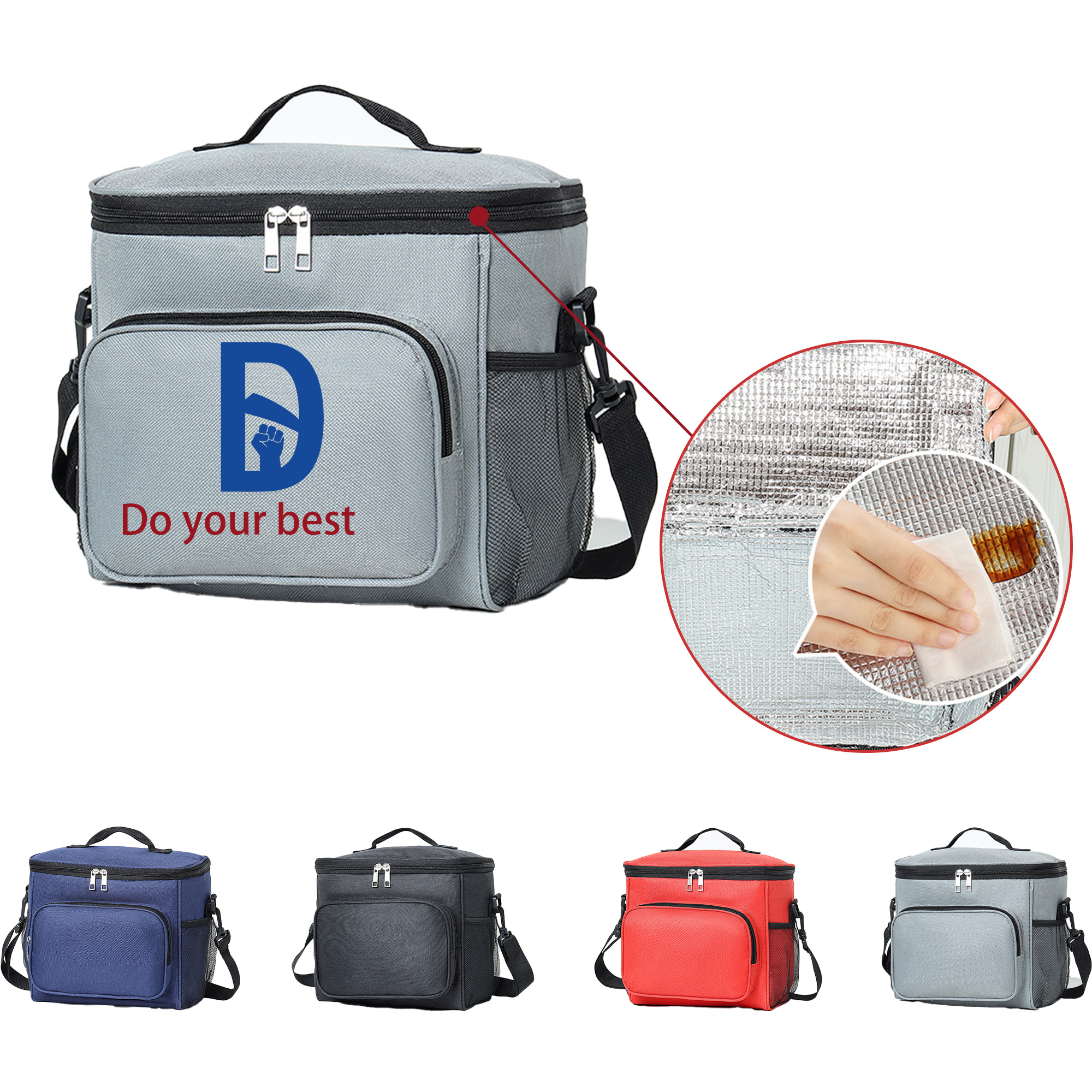Insulated Cooler Bag With One-shoulder Strap 3