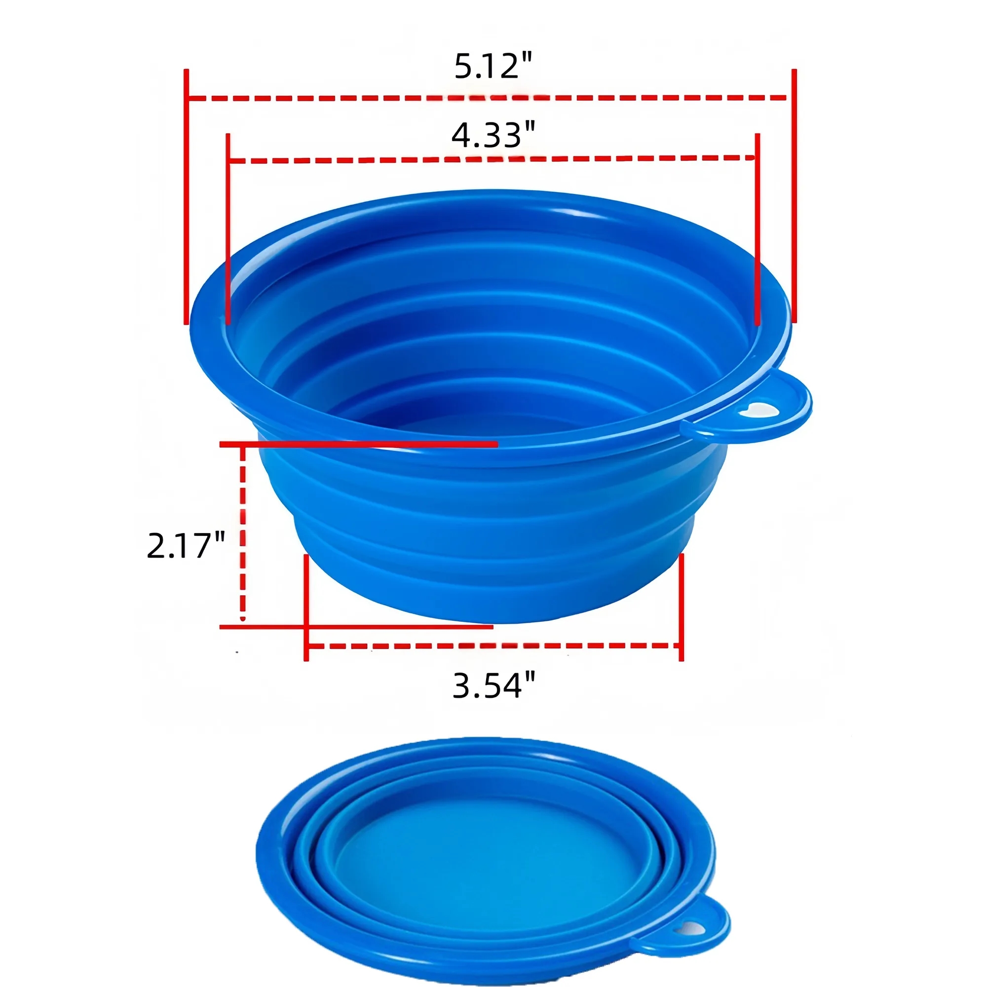 Collapsible Silicone Travel Pet Bowl For Outdoor Feeding 2