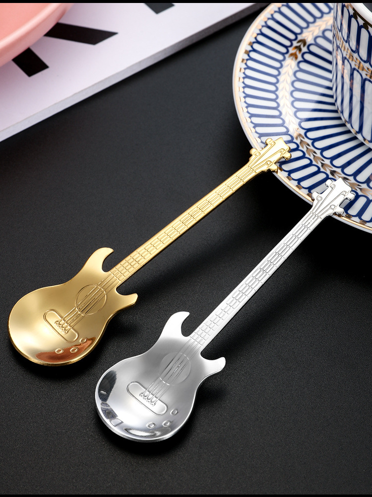 Stainless Steel Musical Guitar Shaped Spoon 3