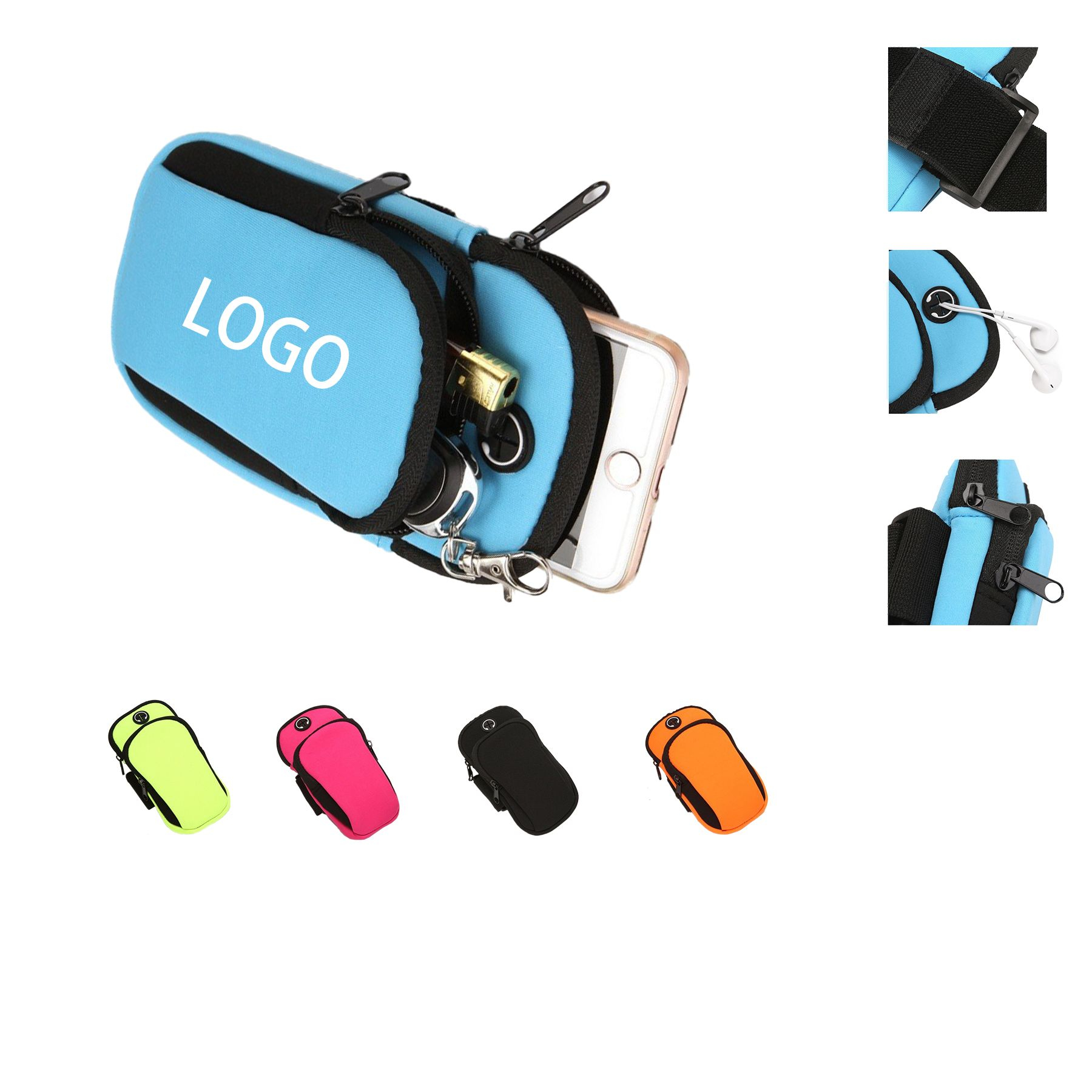 Sport Neoprene Armband Phone And Earphone Case 2