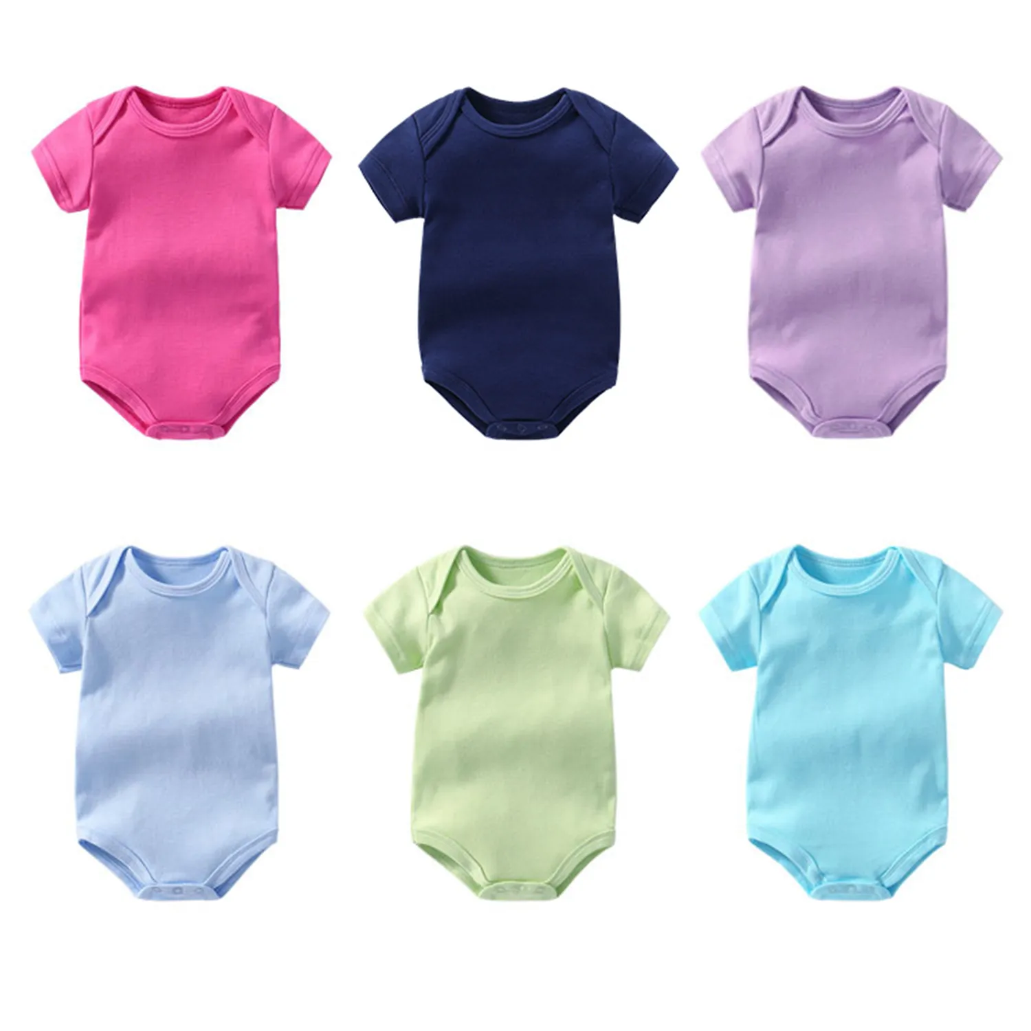 Unisex Cotton Baby Romper - Short Sleeve 5