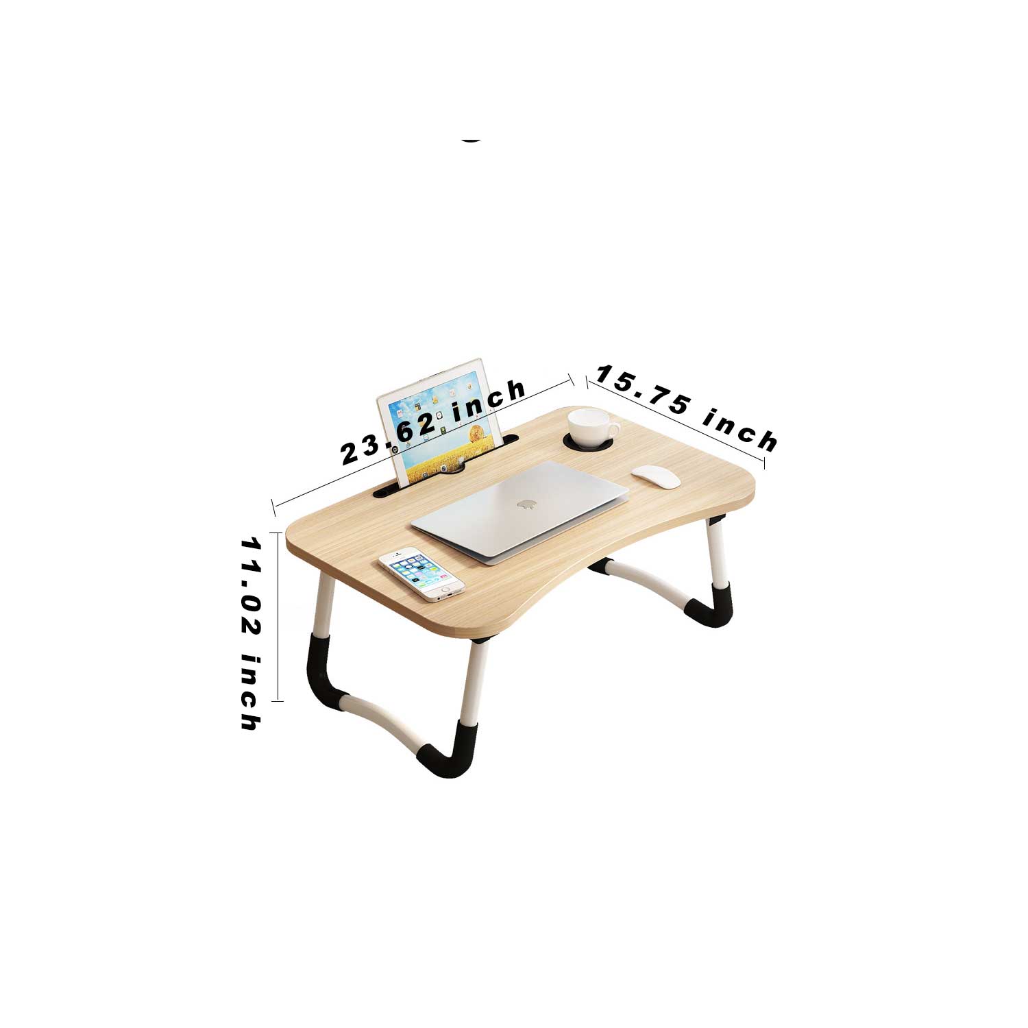 Foldable Dorm Study Desk Simple Bed Table Laptop Stand 5