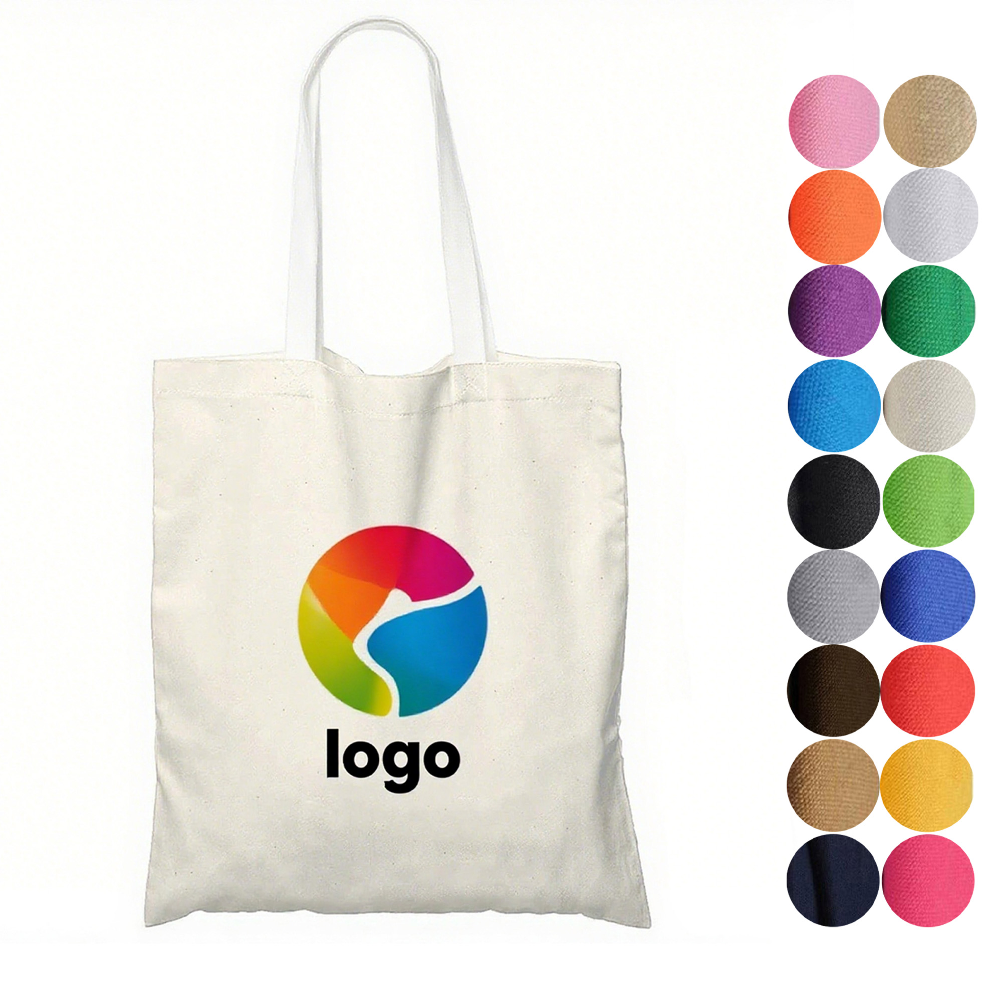 Customized Single-Shoulder Canvas Tote Bag, custom tote bag with logo imprint 3