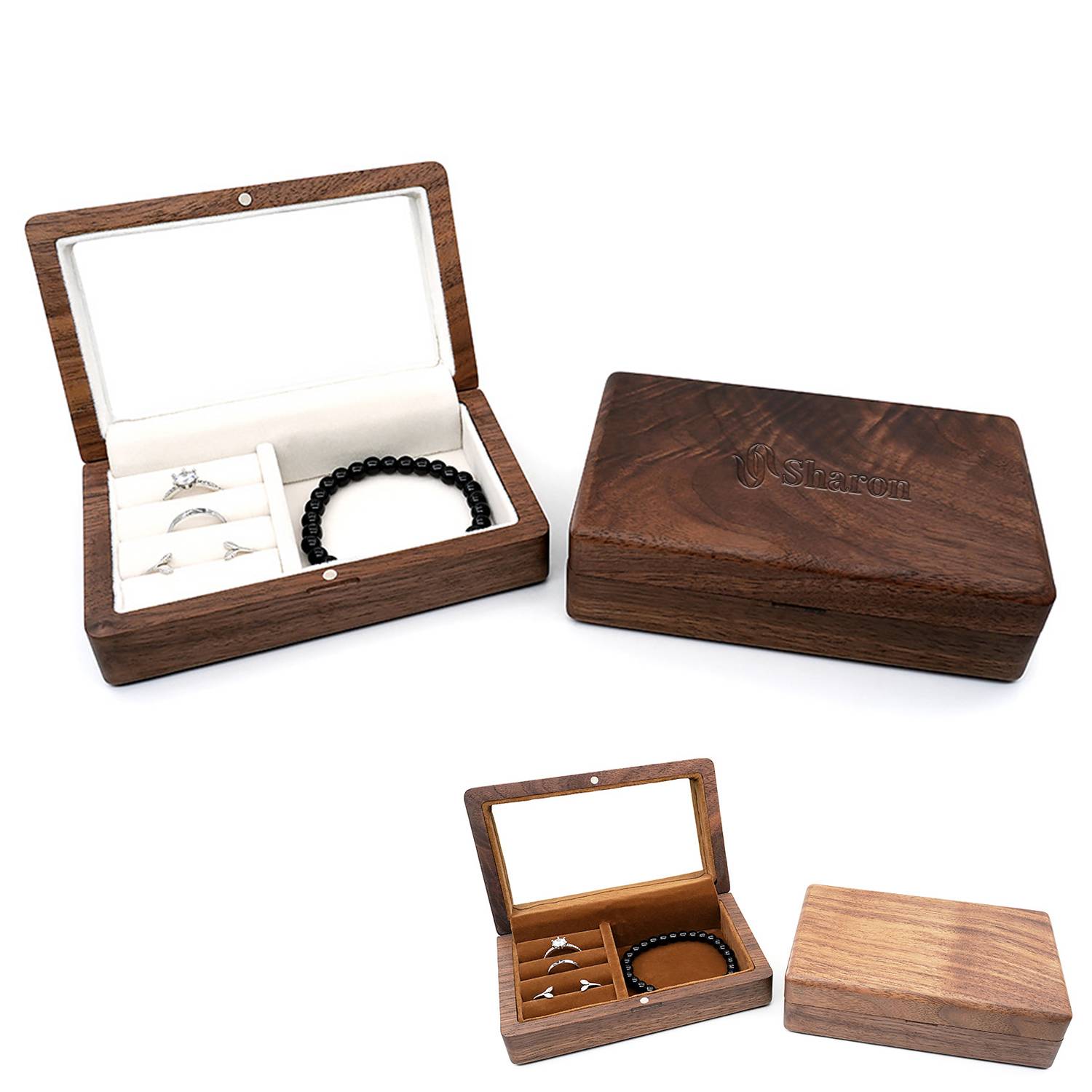 Wood Travel Jewelry Box 2