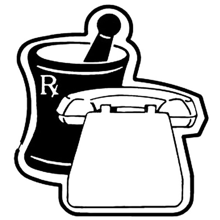 Phone w/ Mortar & Pestle Magnet - Full Color 2