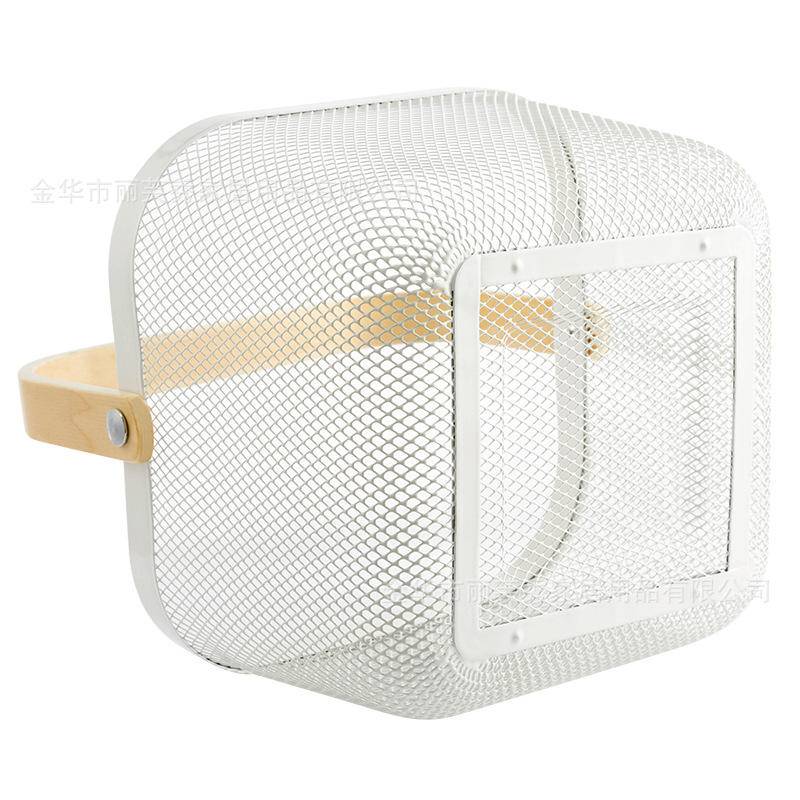 Multi Functional Wooden Handle Mesh Metal Storage Basket 16