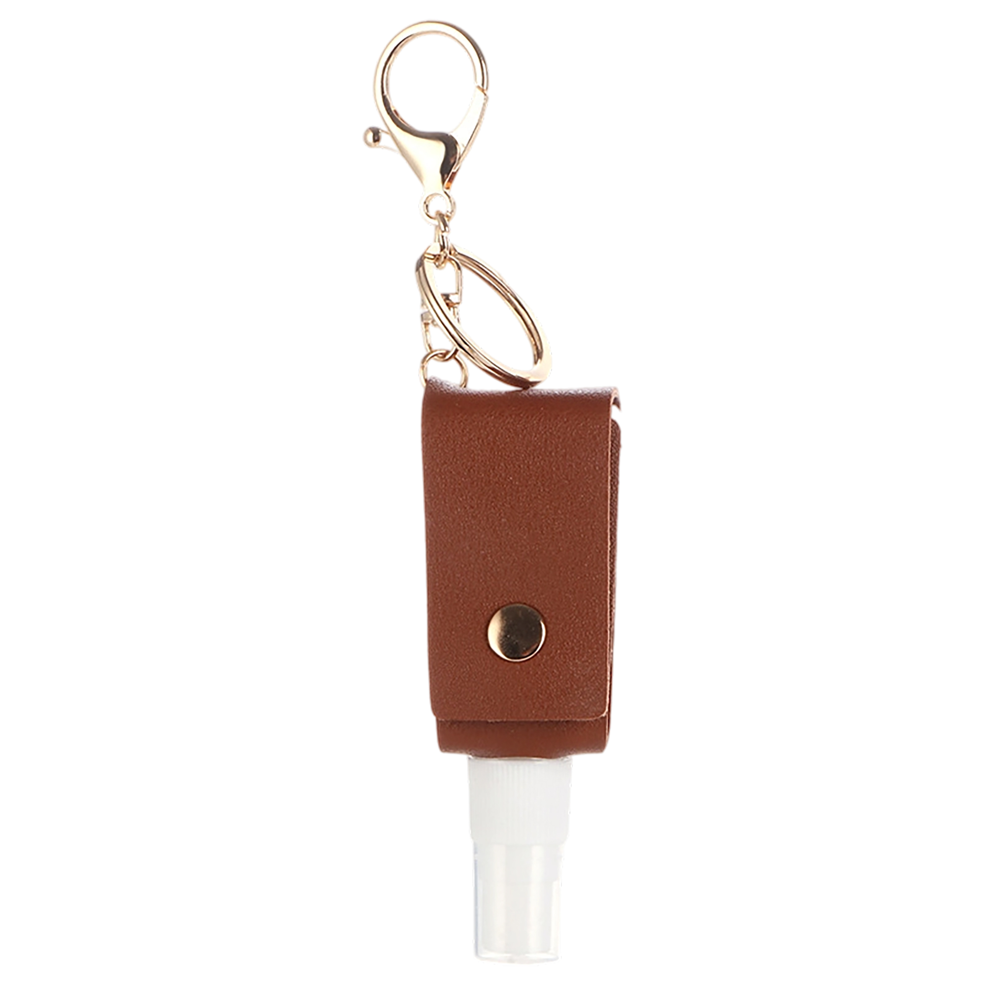 Leather Strap Key Ring With Mini Spray Bottle One Ounce Capacity 4.3" By 1.3" 21