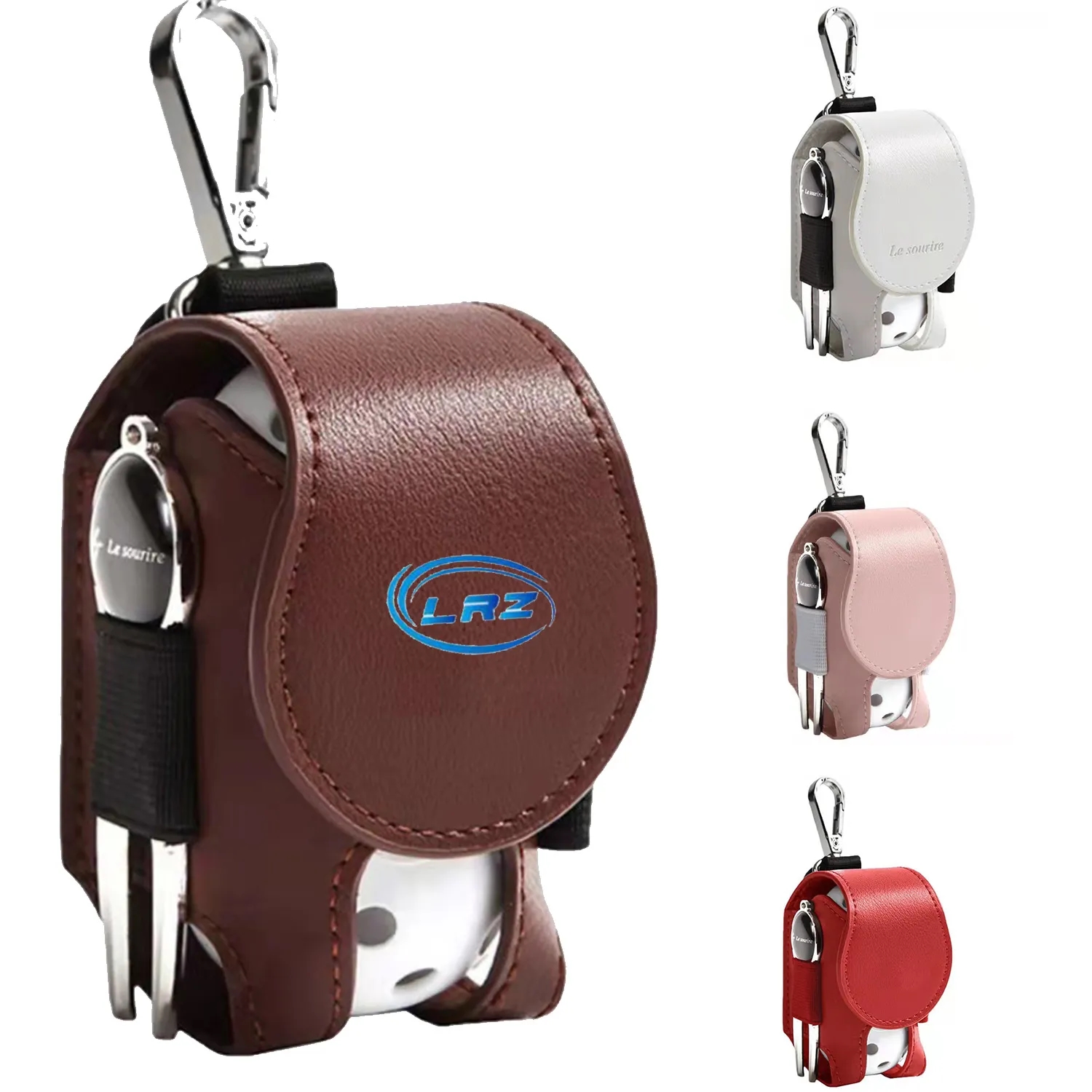 Classic Pu Leather Golf Ball Storage Bag 4