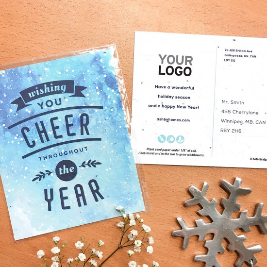 Wishing You Cheer Plantable Holiday Postcards 2
