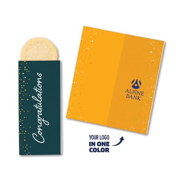 One Color Foil-Stamped Stock Congratulations Sweeter Cards with Sugar Cookies 1