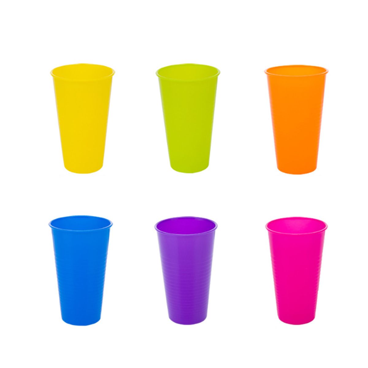 13Oz. Durable Stackable Plastic Beverage Cup with Ribbed 2