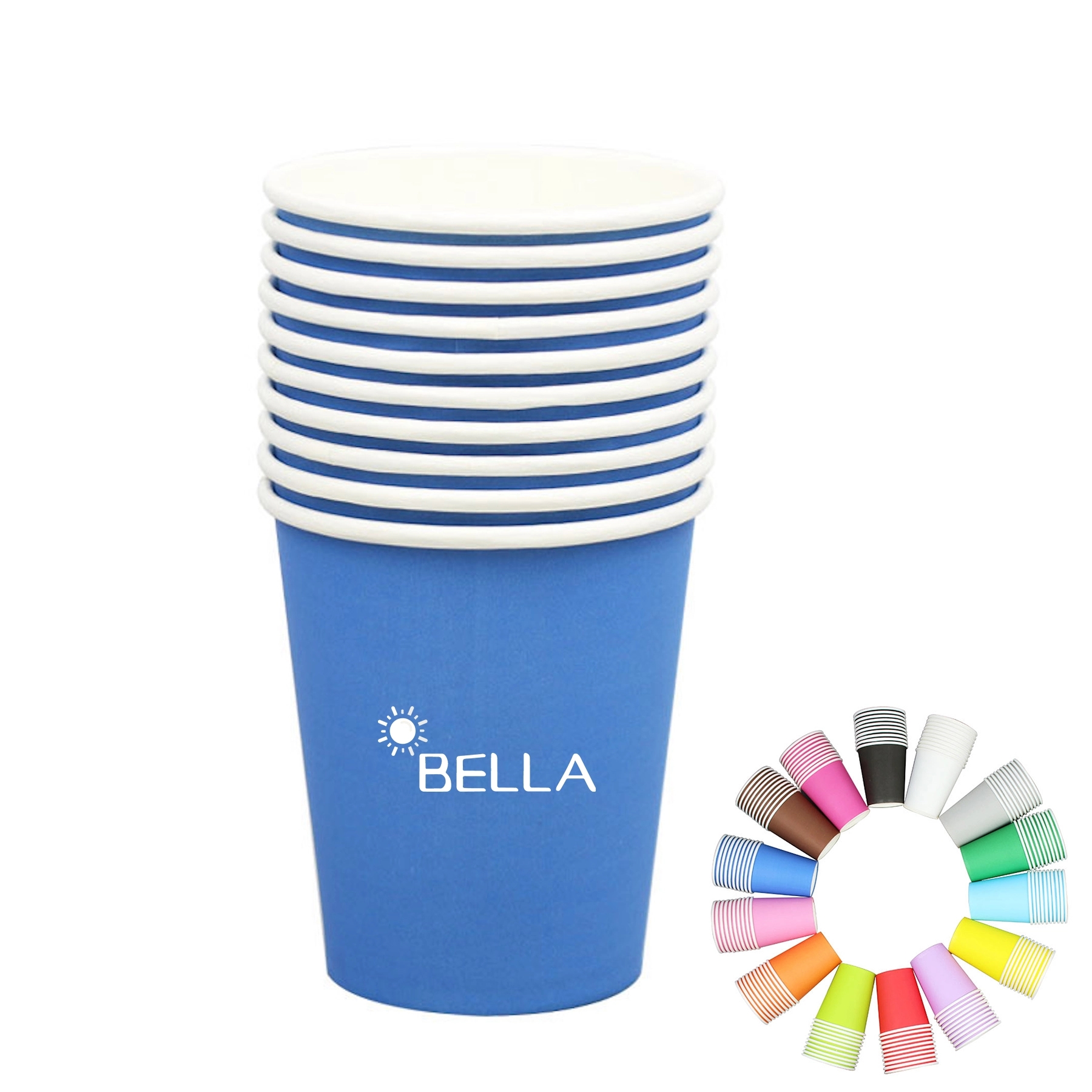 8Oz Colored Plain Paper Cup 9