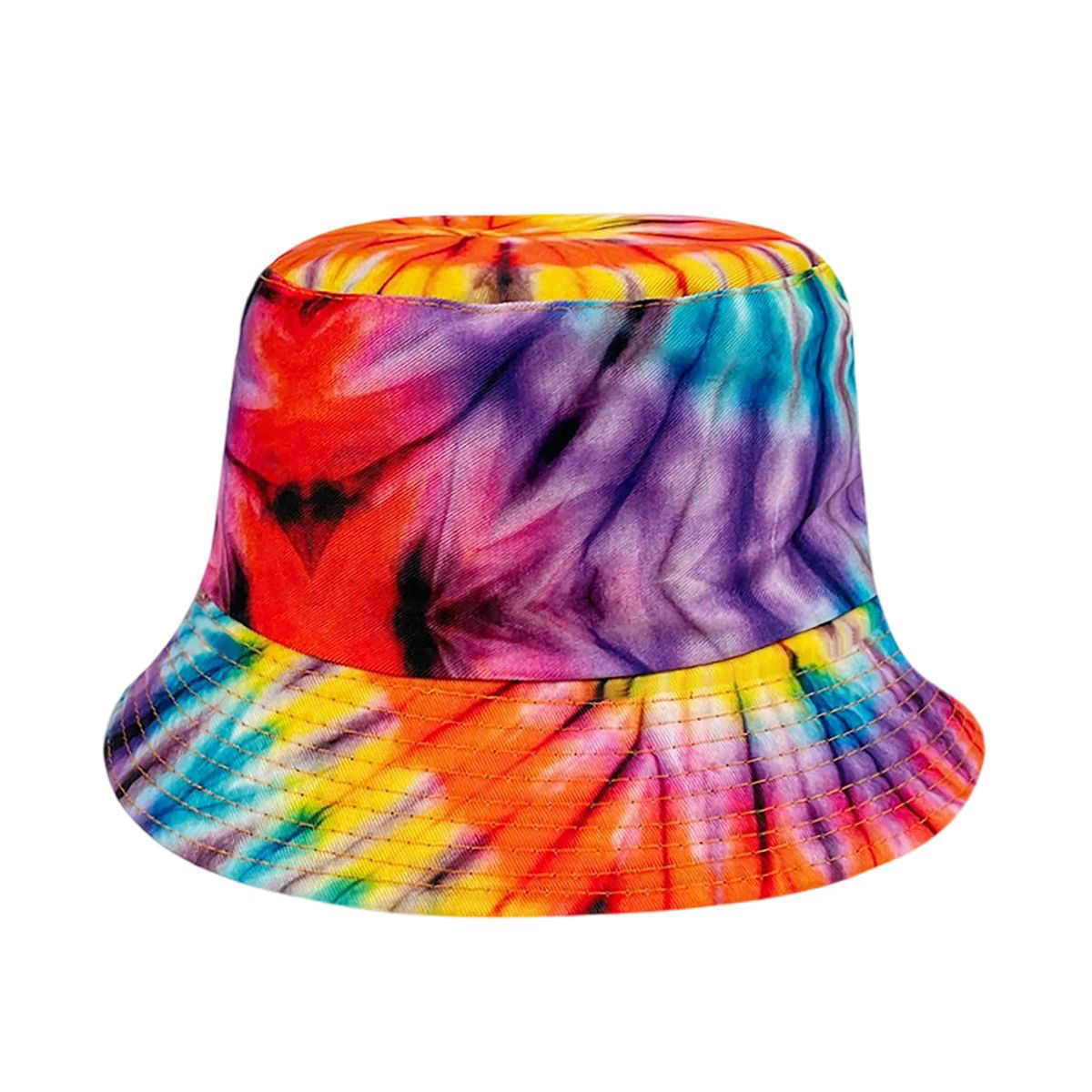 Plastic Tie Dye Hat with Foldable Double Sided Design 45