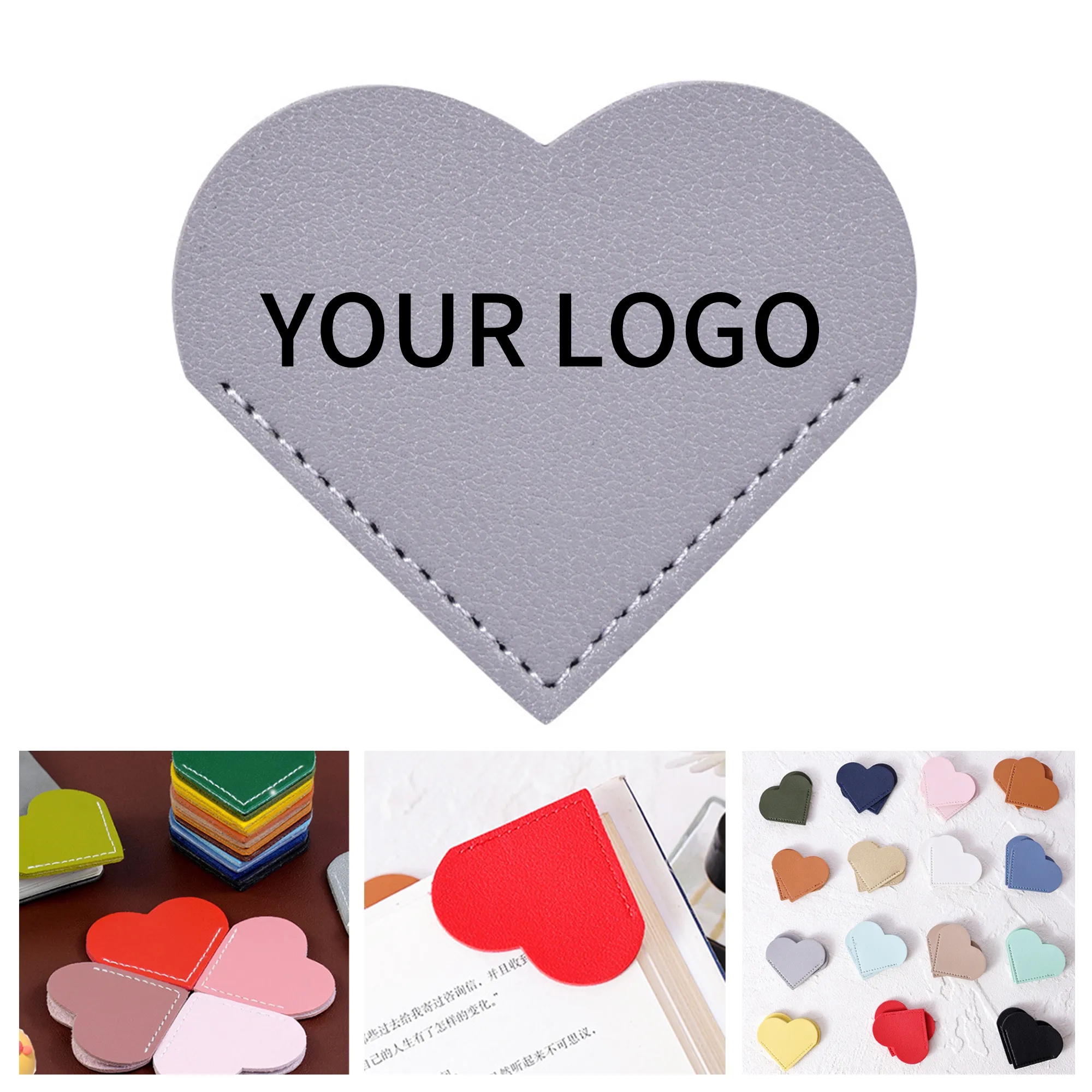 PU Leather Bookmark Heart Shaped 8