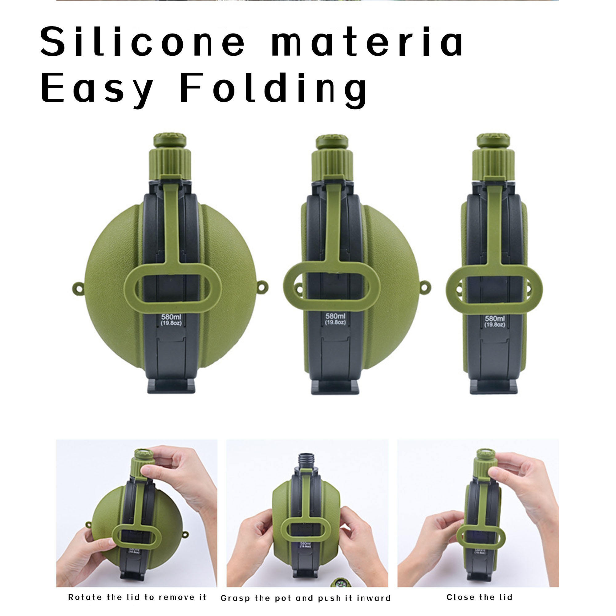 Outdoor Portable Compass Water Cup 3