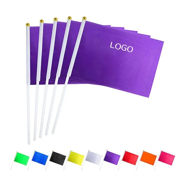 Small Stick Flags with Solid Color Mini Banners 6