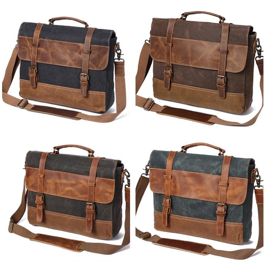 Canvas Leather Messenger Bag 4