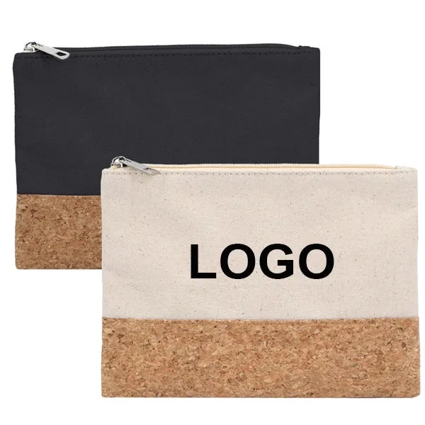 Eco friendly Cork and Canvas Cosmetic Bag 2