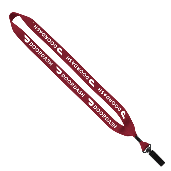 3/4" Polyester Lanyard with Bulldog Clip