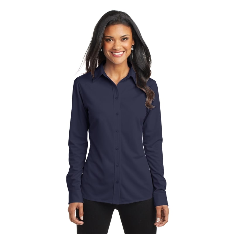 Port Authority Ladies Dimension Knit Dress Shirt. 3