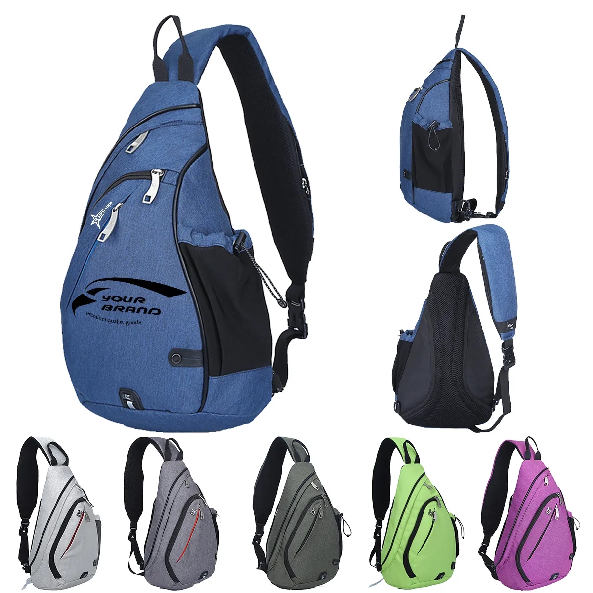 Large Capacity Hiking Travel Backpack Crossbody Sling Bag 2