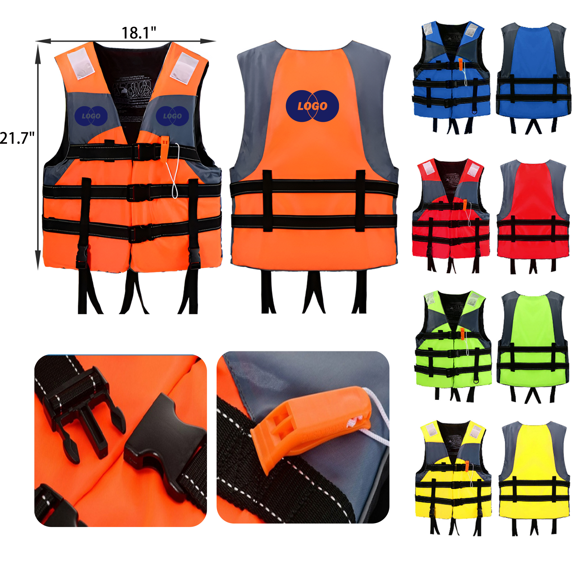 MOQ 30 PCS Durable Water Safety Rescue Vest 7