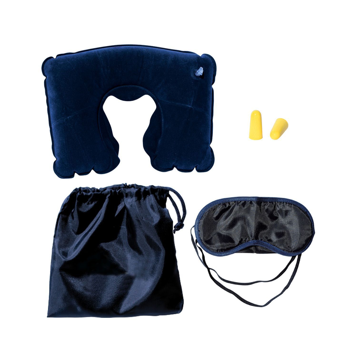 Travel Pillow Kit W/Ear Plugs & Eye Mask 2