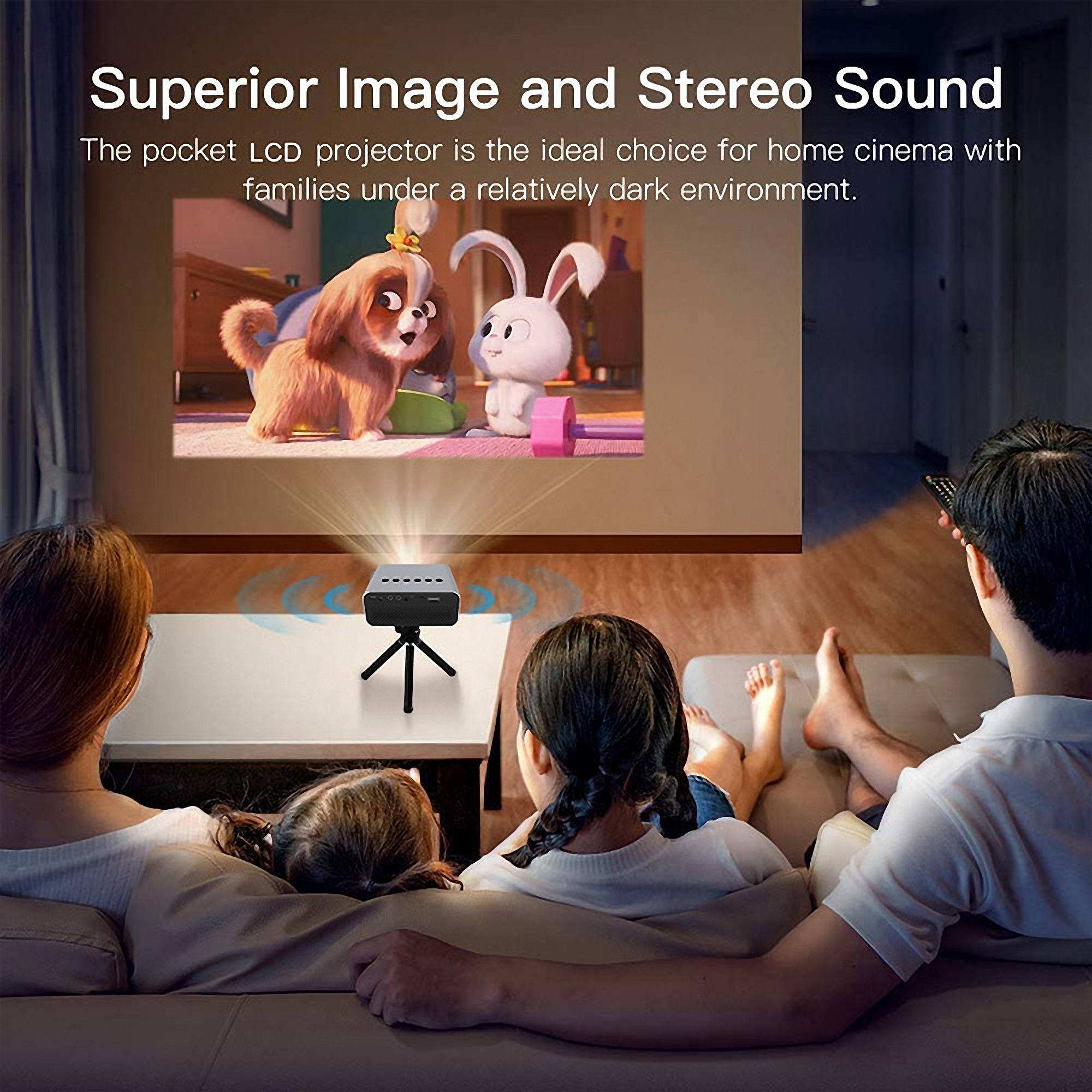 Compact Smart LED Home Theater Projector 5