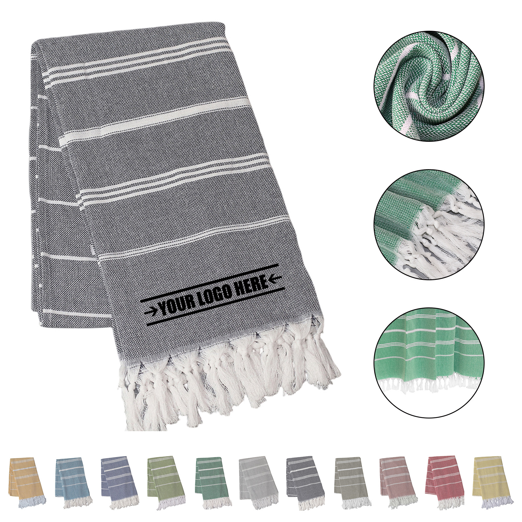 Large Beach Towel With Tassel 2
