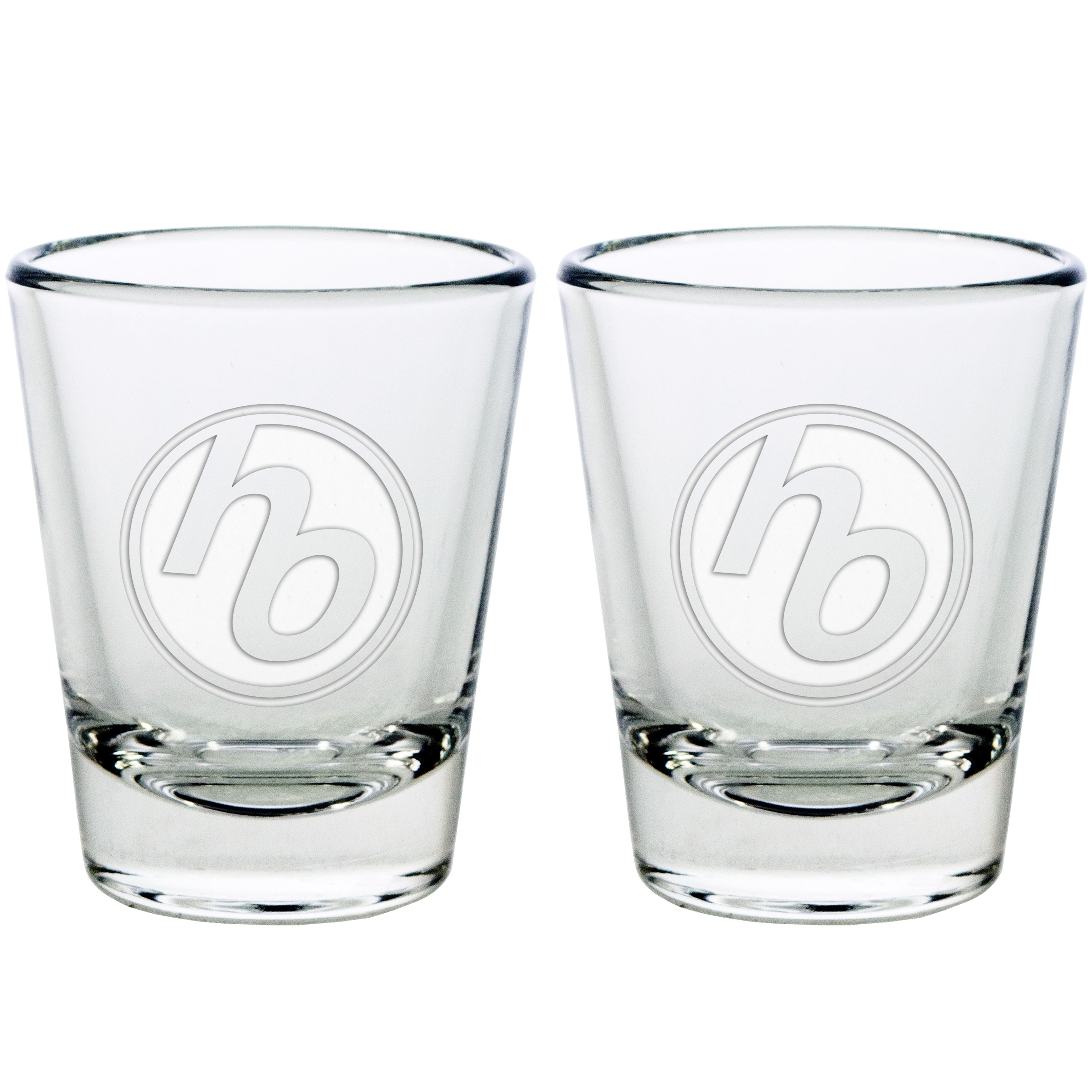 Set of Two Round Shot Glasses (2 Oz.)