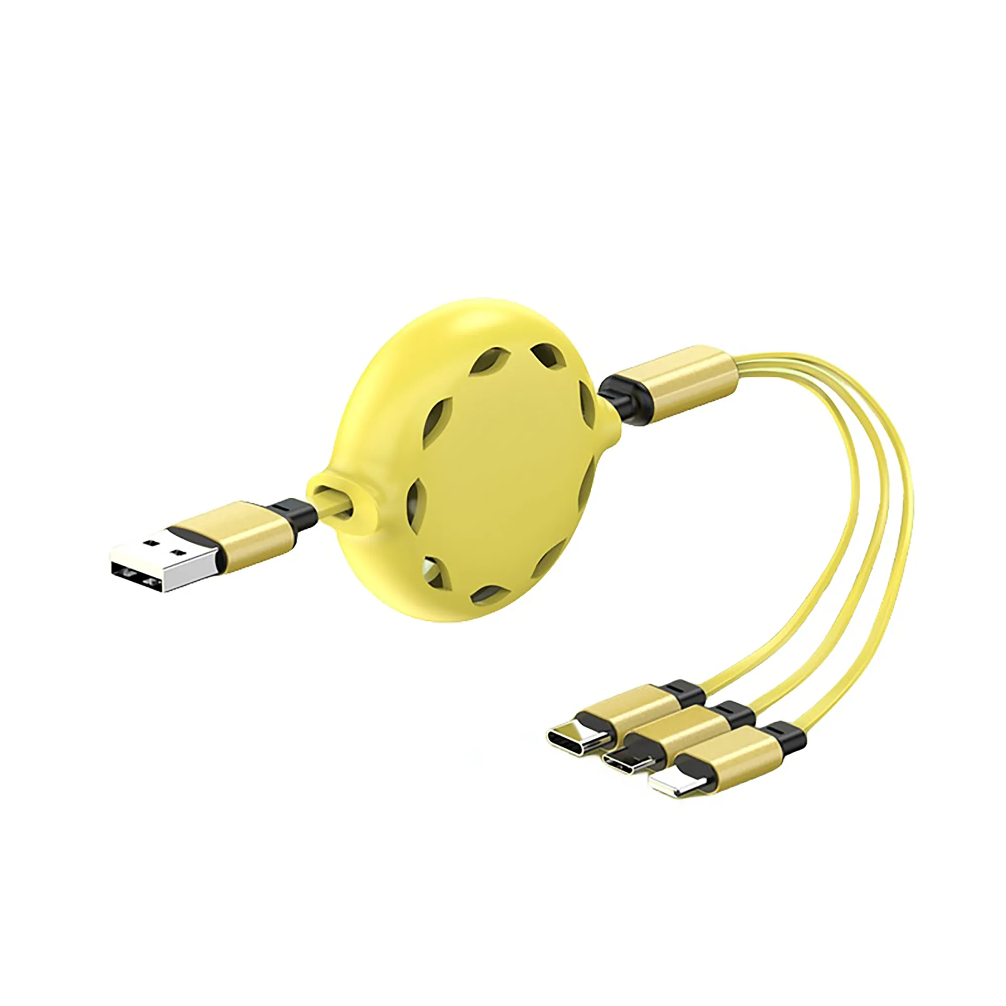Custom Retractable 3in1 Multi USB Charging Cable 2A 6