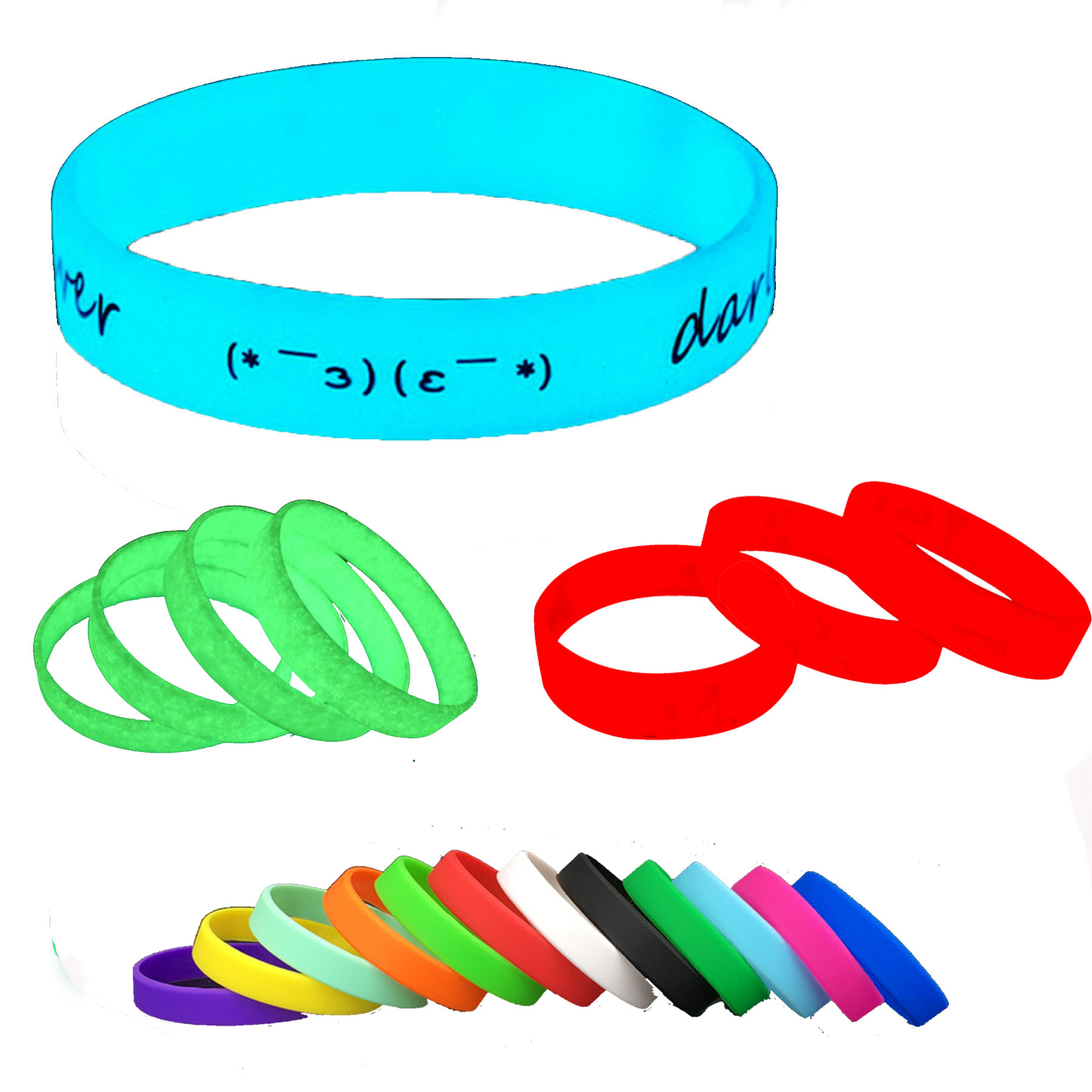 Fluorescent Silicone Sports Bracelet 1