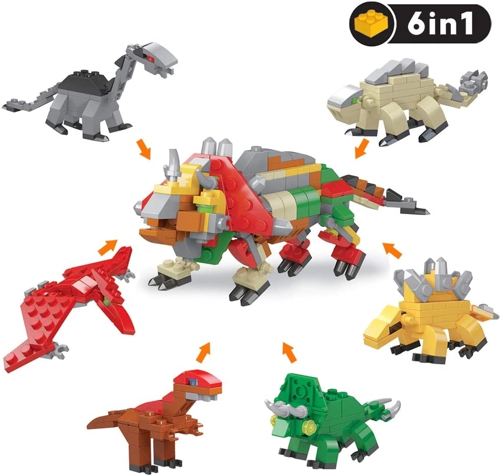 12Pcs Pre Filled Dinosaurs Building Blocks 4