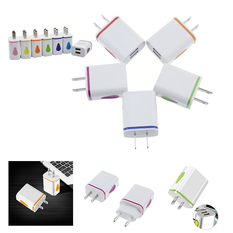 Dual Port USB Power Adapte Dual LED USB Chargers 2