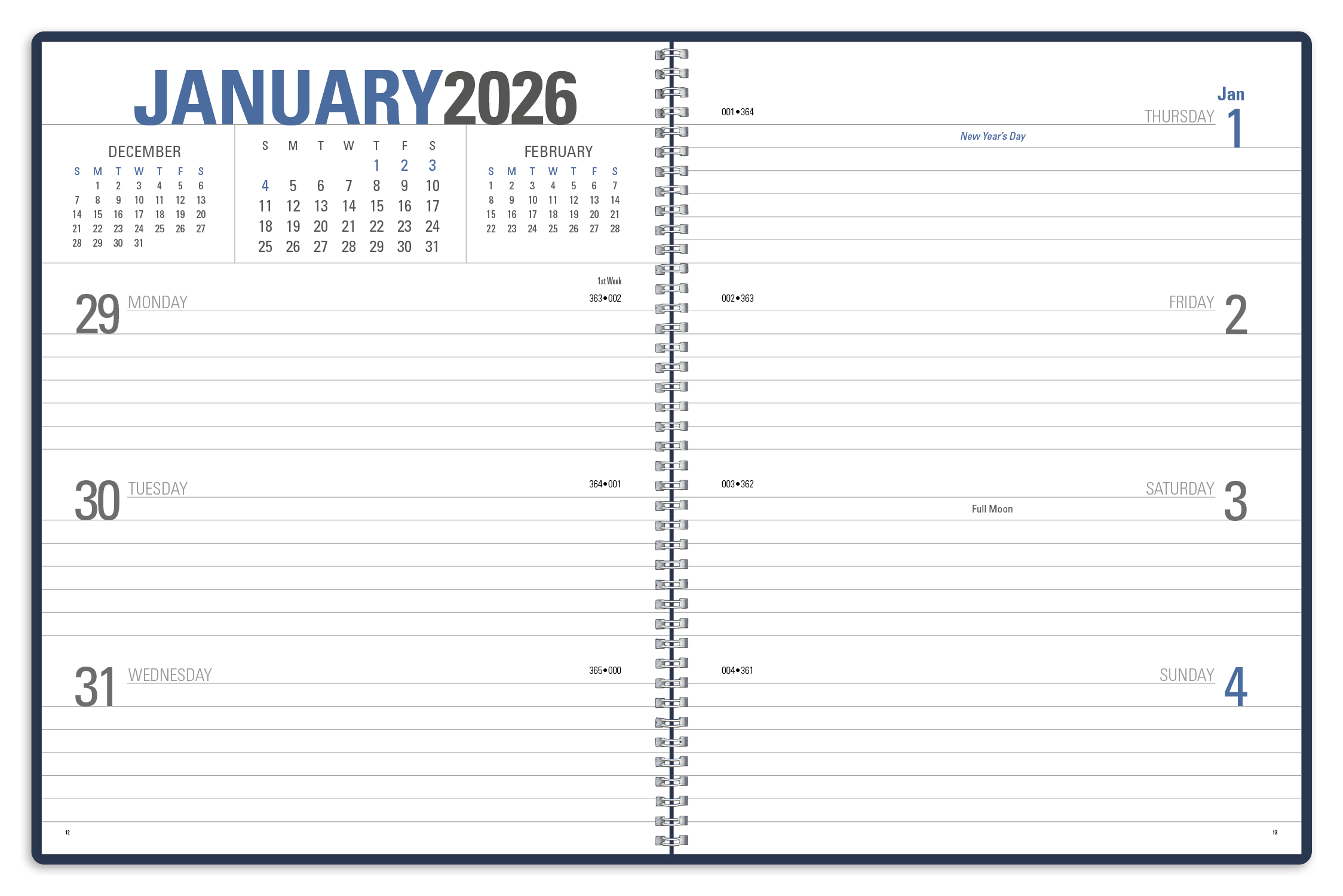 Triumph® Calendars Classic Weekly Planner 25