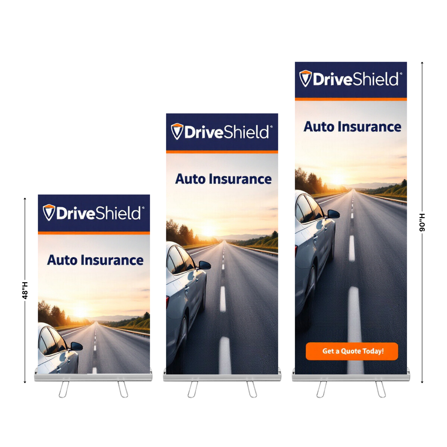 33"W x 48"H Retractable Banner Kit 2