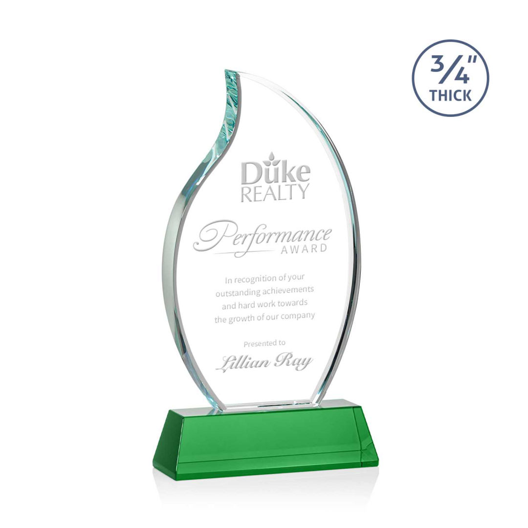 Croydon Flame Award on Newhaven Base - Green 2