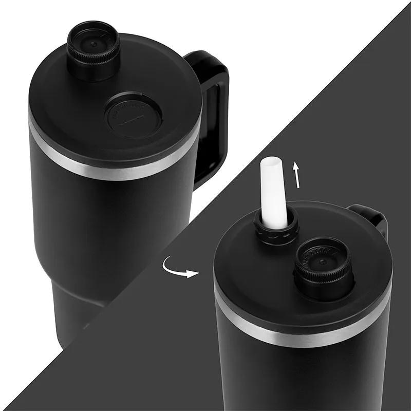 Malden Double Wall Vacuum Seal Mug with Flexible Straw 40 oz 8