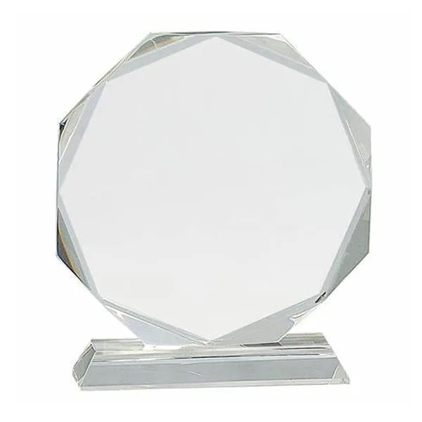 Faceted Octagon Crystal Award 3