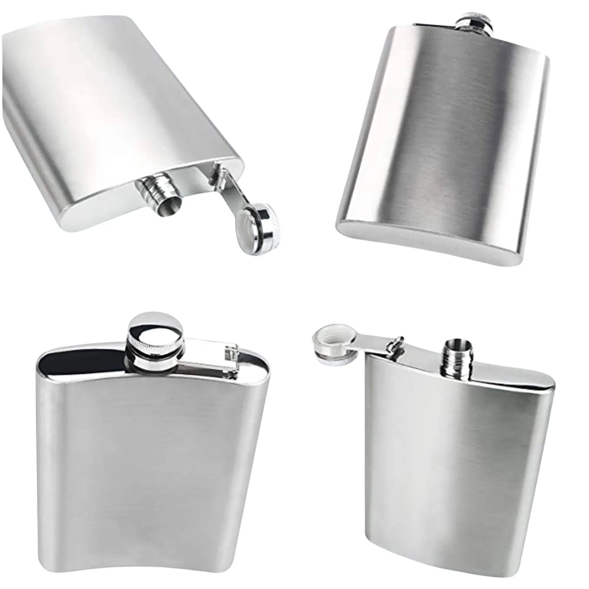 8oz Stainless Steel Hip Flask MOQ50, custom water bottle with logo imprint 5