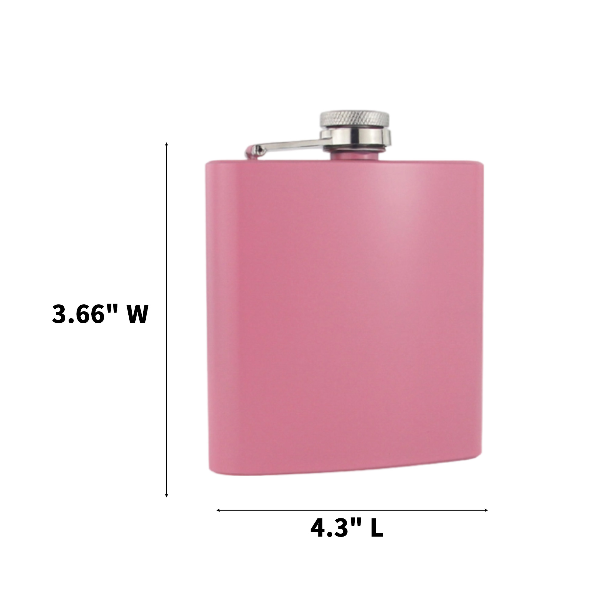 Stainless Steel Hip Flask 6 Ounce Pocket Size 8