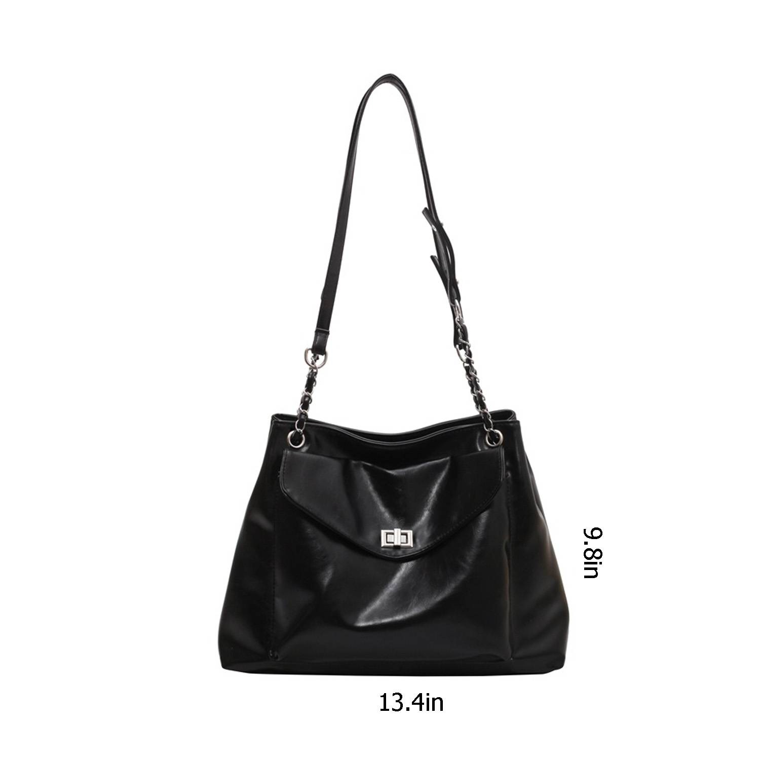 PU Leather Large Capacity Tote bag For Women, custom tote bag with logo imprint 6