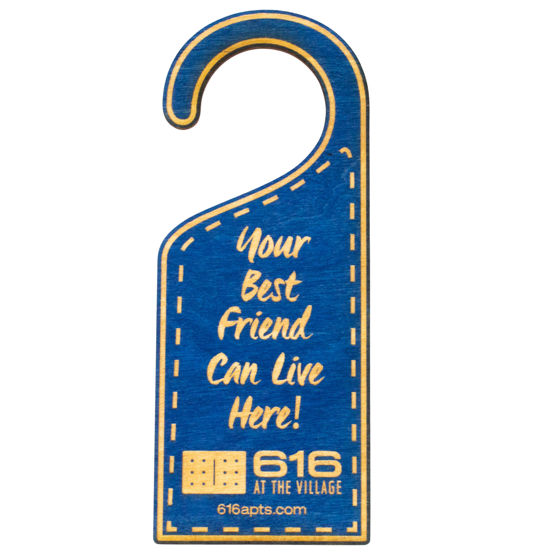 Custom Wood Door Hangers: 1 sided 4