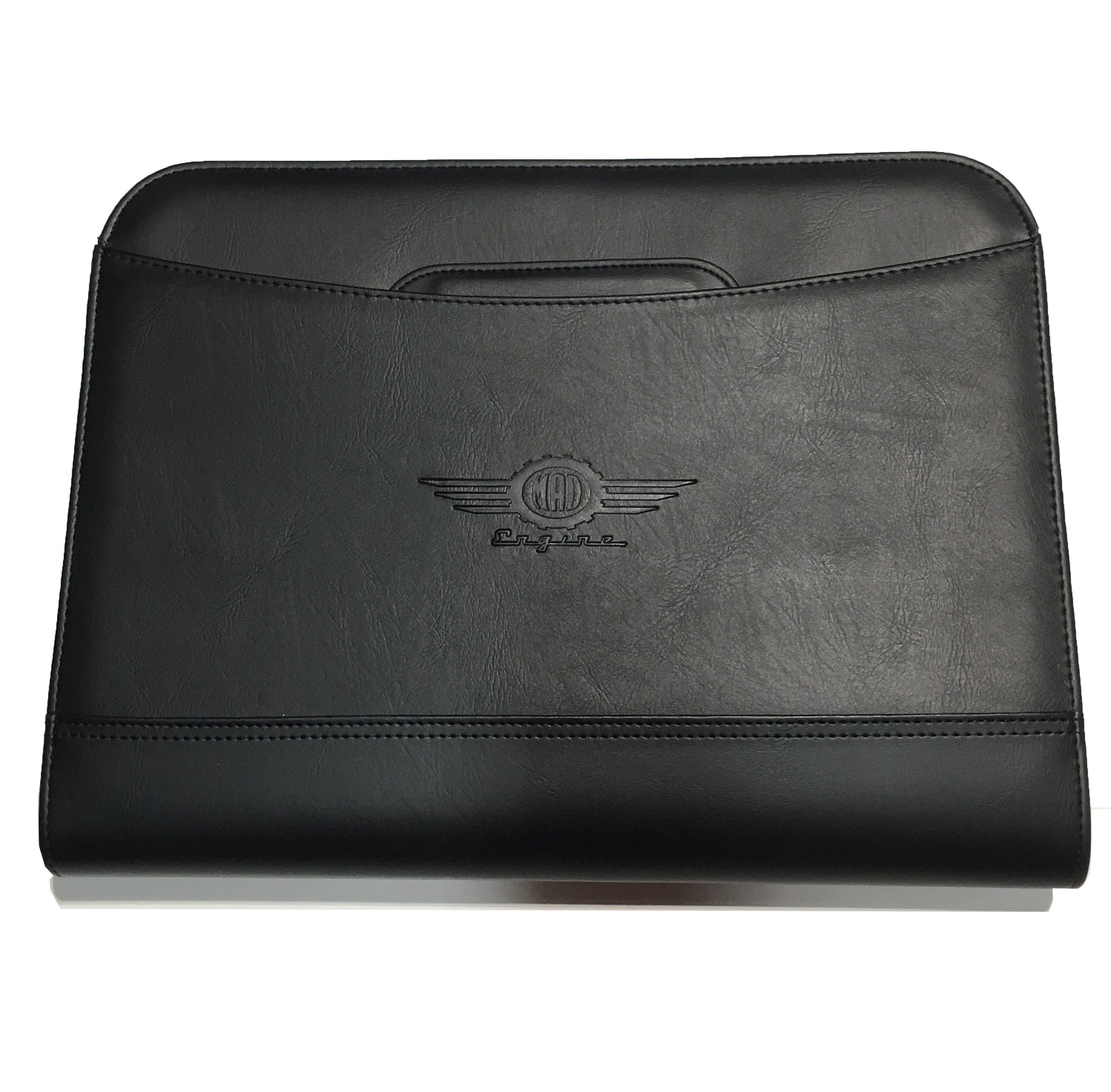 1" 3 Ring Padfolio w/ Retractable Handles and Zipper Closure 1