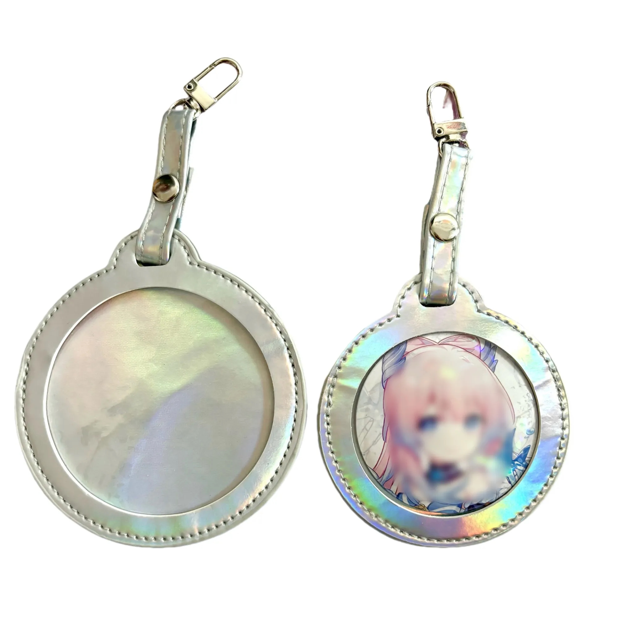 Leather Pin Badge Clip Cover 3in Display Logo Event Promo 4