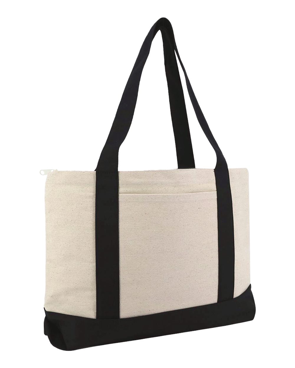 Large Zippered Cotton Canvas Tote - 8862, custom tote bag with logo imprint 4