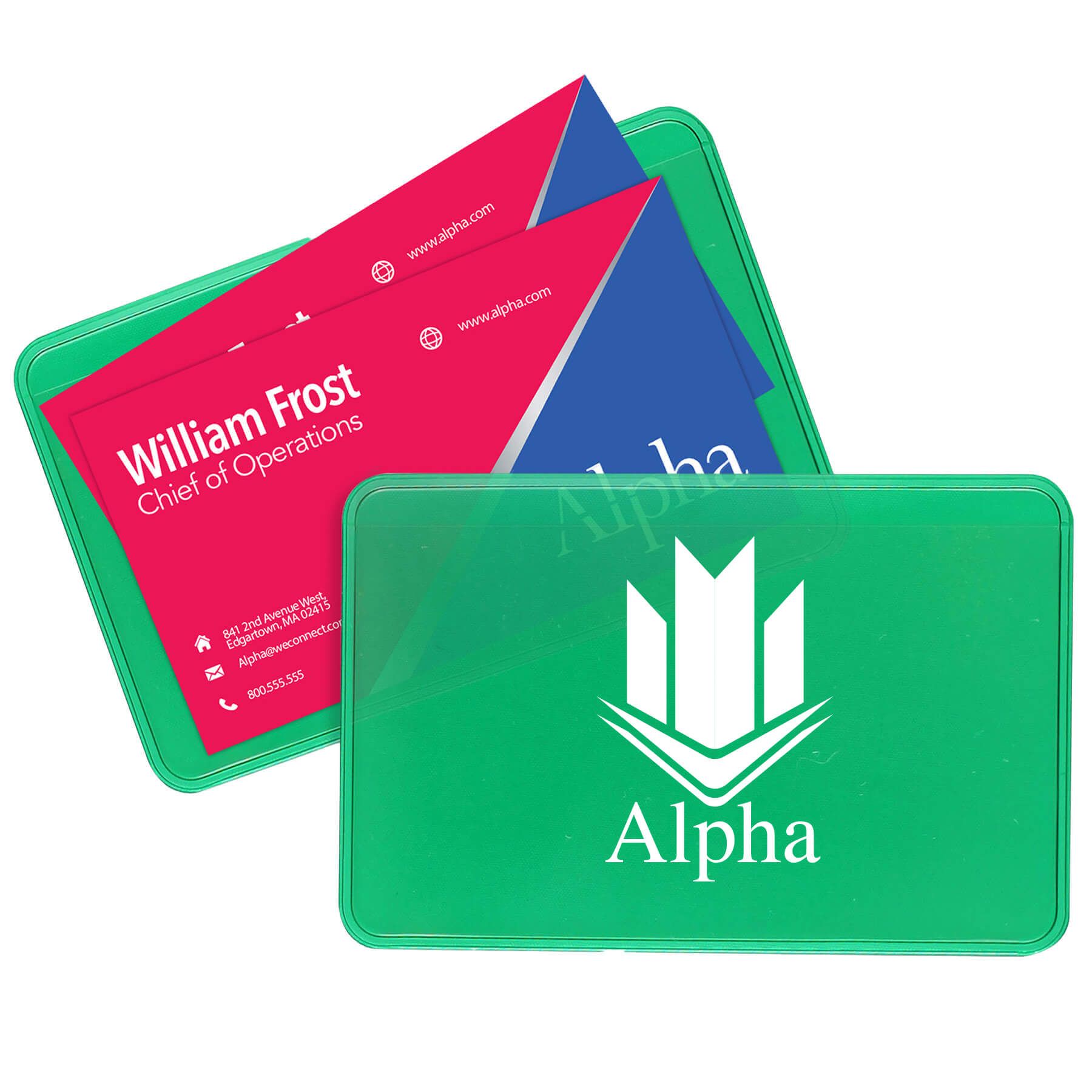 Translucent Vinyl Single Panel Business Card Case 3