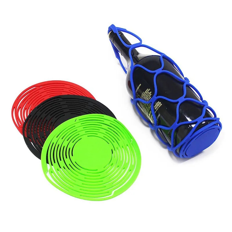 Silicone Wine Bottle Carrying Bag with Handle 2